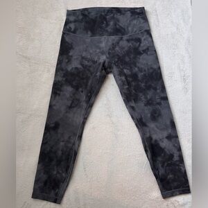 Lululemon Contour Fit Black Tie-Dye Leggings